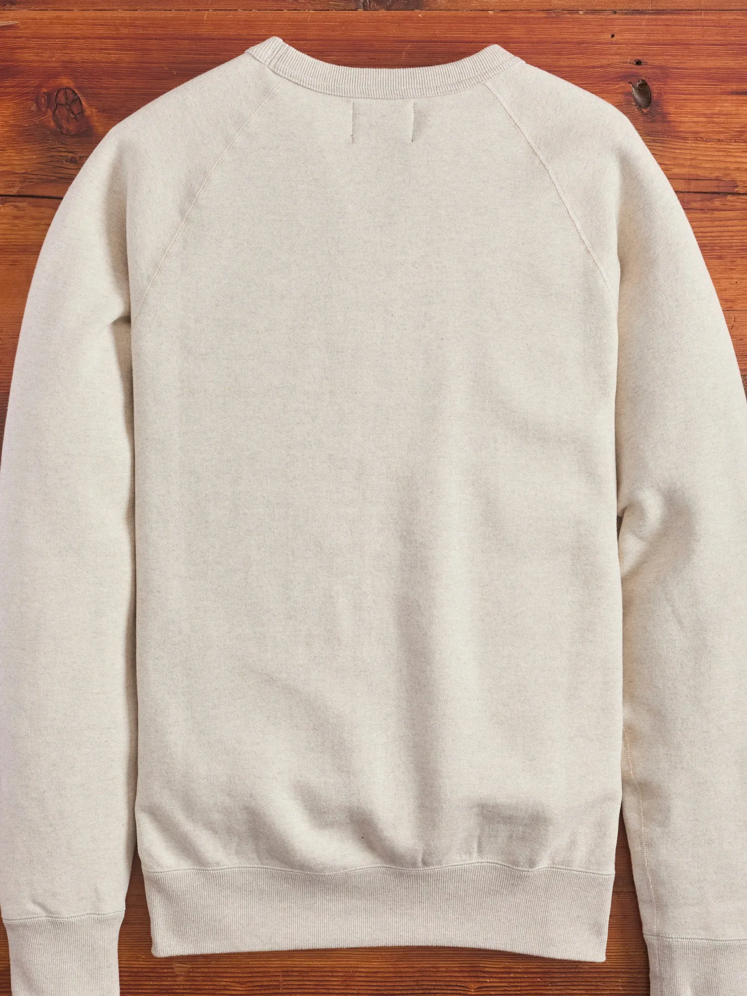 Fleeced FoxFibre® Pullover Crewneck in Oatmeal