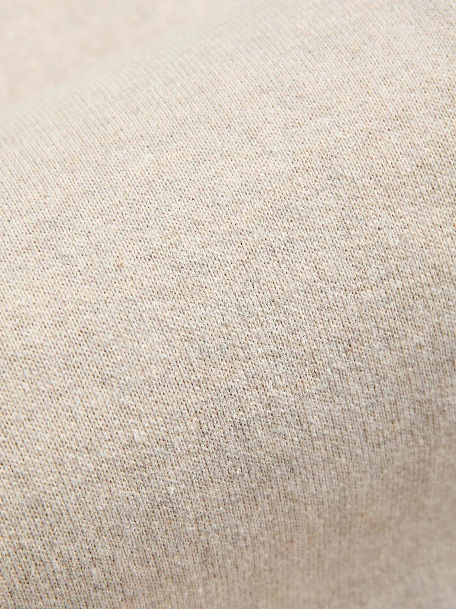 Fleeced FoxFibre® Pullover Crewneck in Oatmeal