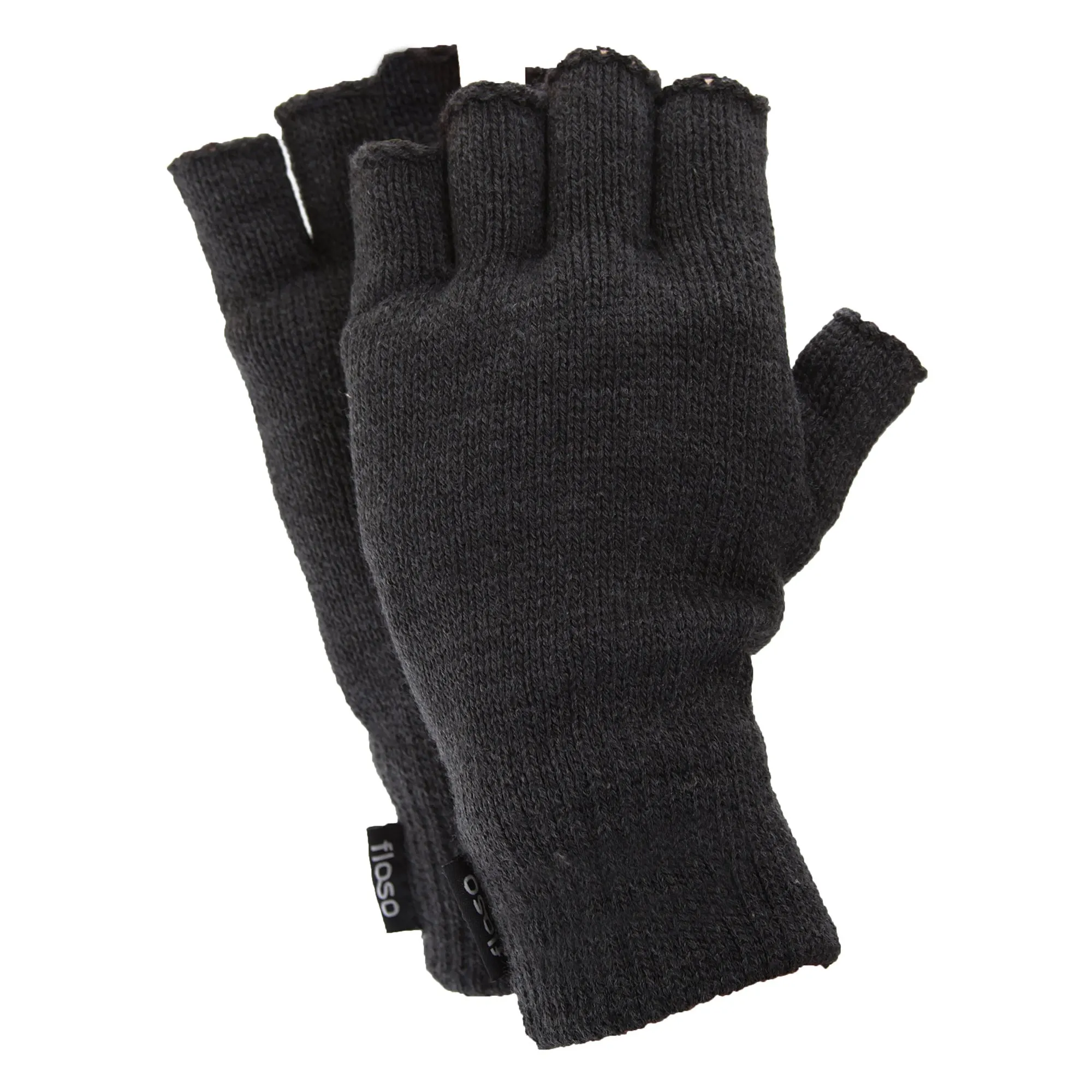 FLOSO Mens Thinsulate Thermal Fingerless Gloves (3M 40g)