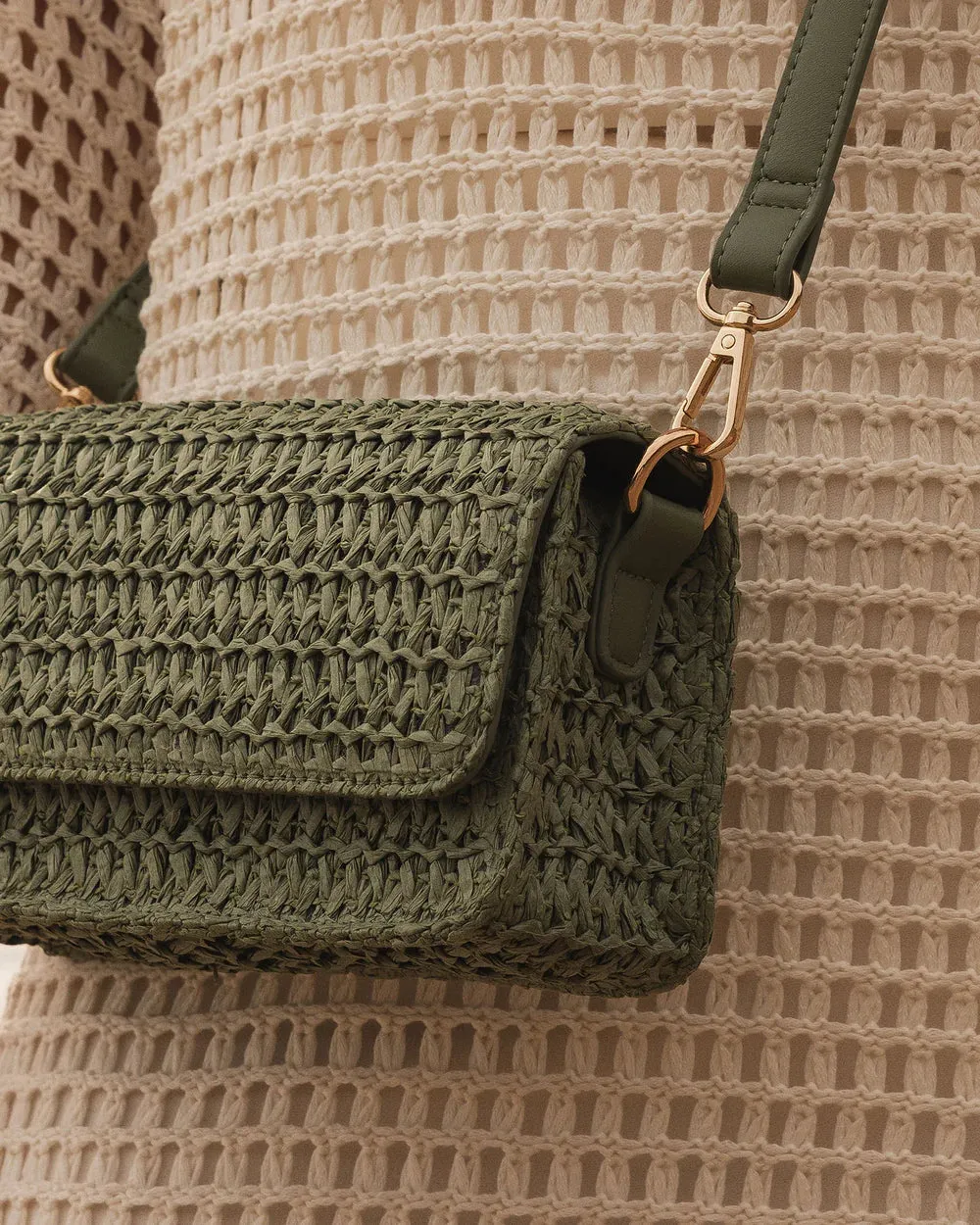 Freya Raffia Crossbody Bag