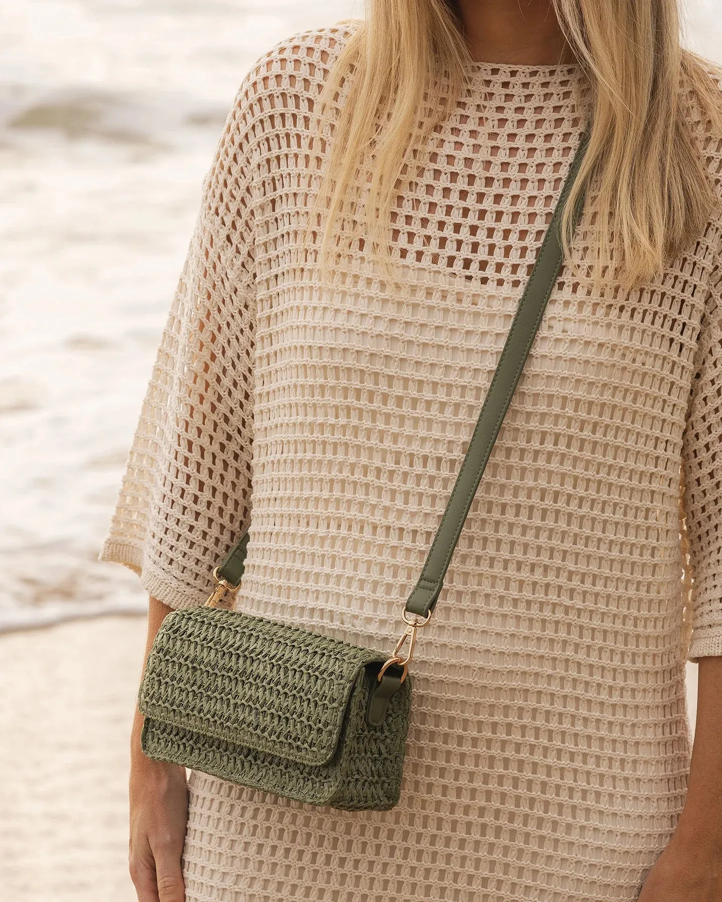 Freya Raffia Crossbody Bag