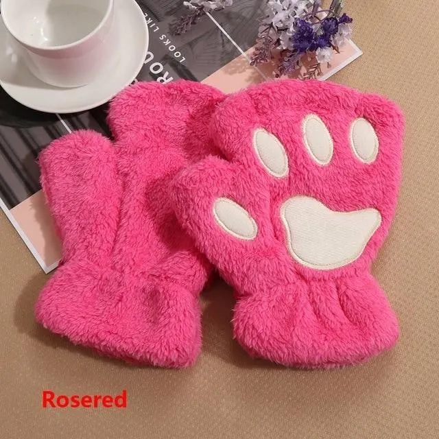 Furry Neko Mittens