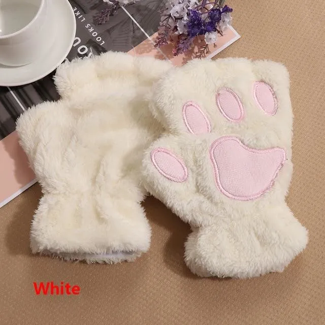 Furry Neko Mittens