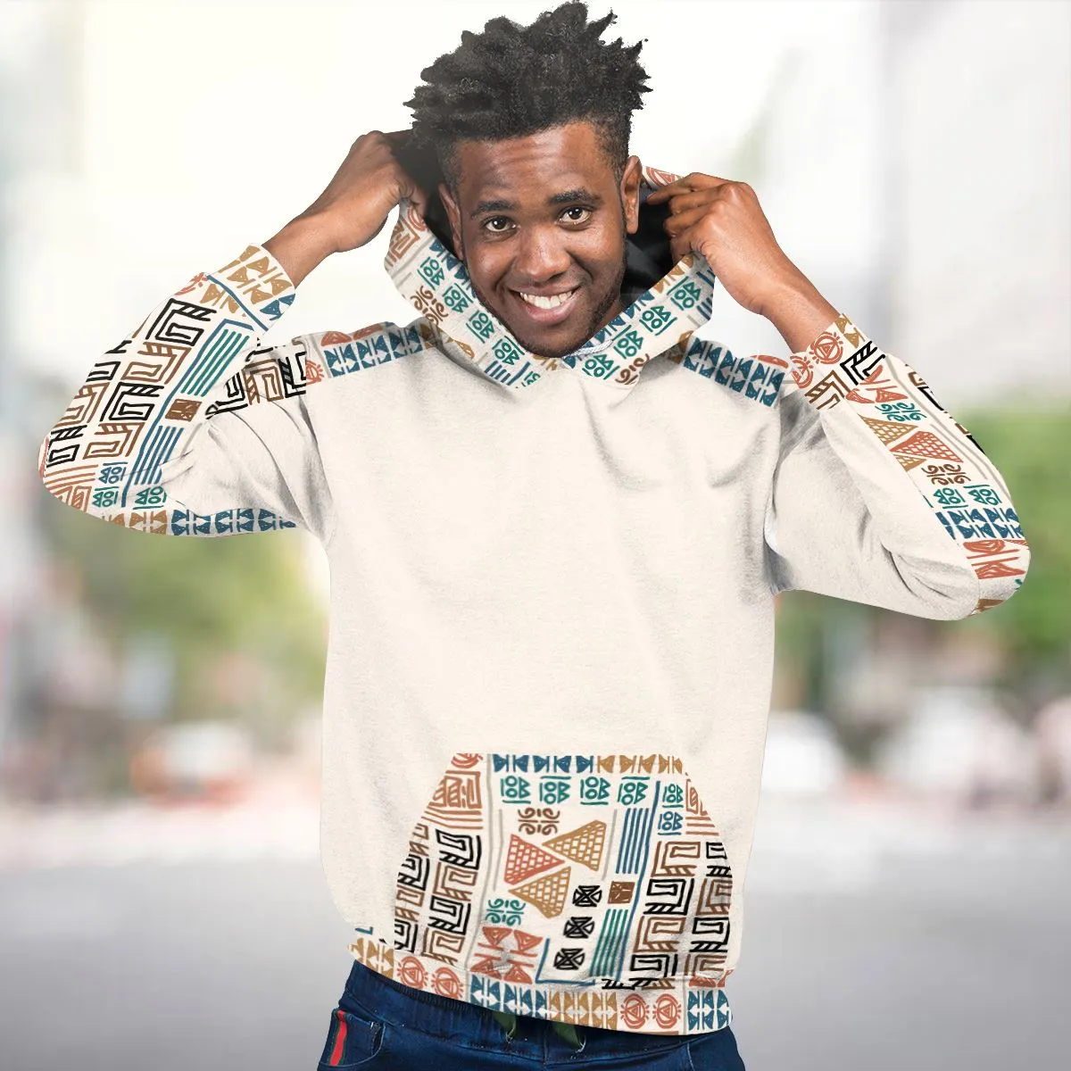 Geometric Harmony All-over Hoodie