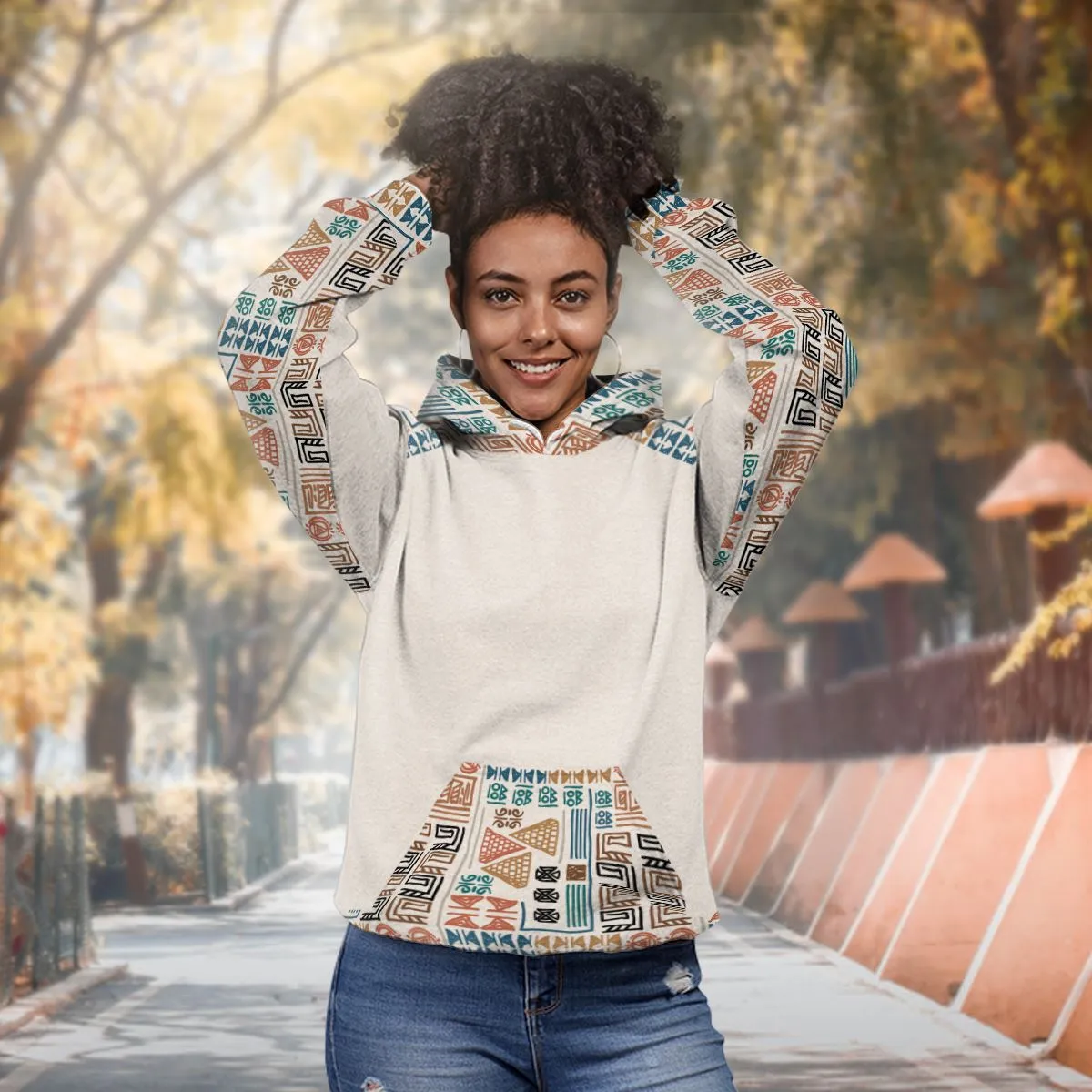 Geometric Harmony All-over Hoodie