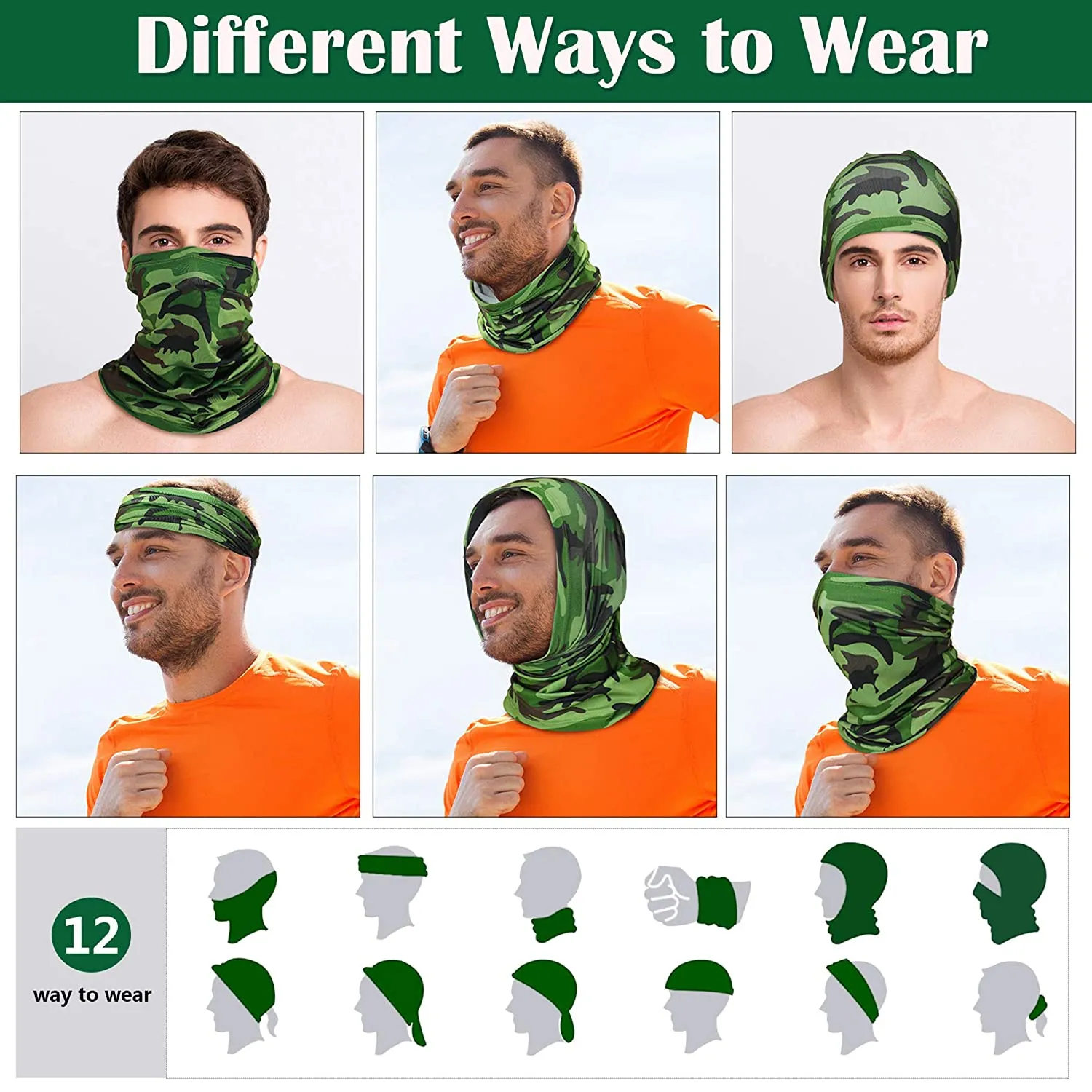 Geyoga Summer Face Cover Scarf Mens Balaclava