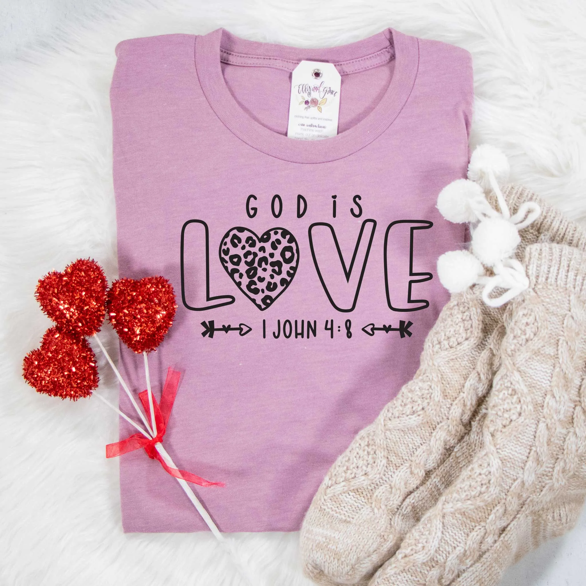 God is Love Leopard Heart Unisex Shirt