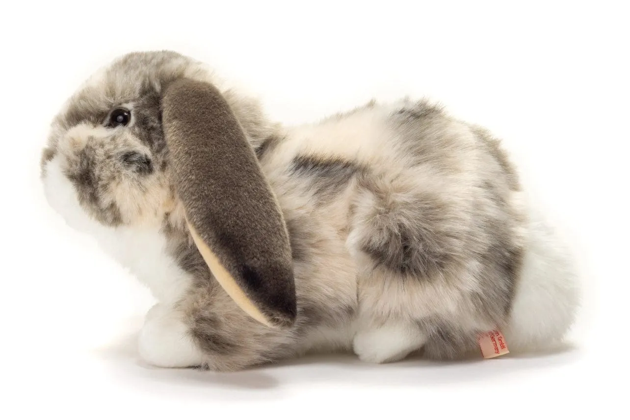 Grey and White Floppy Earred Bunny Large Teddy Herman