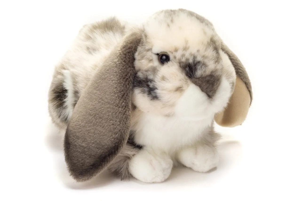 Grey and White Floppy Earred Bunny Large Teddy Herman