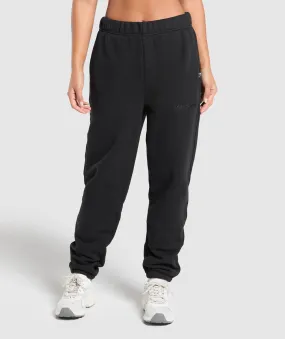 Gymshark Embroidered Logo Oversized Joggers - Black