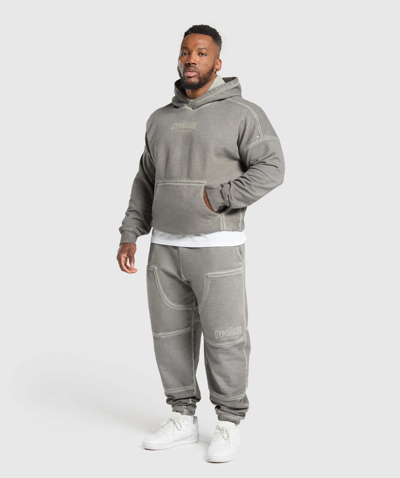 Gymshark Heavyweight Joggers - Metal Grey/ Asphalt Grey