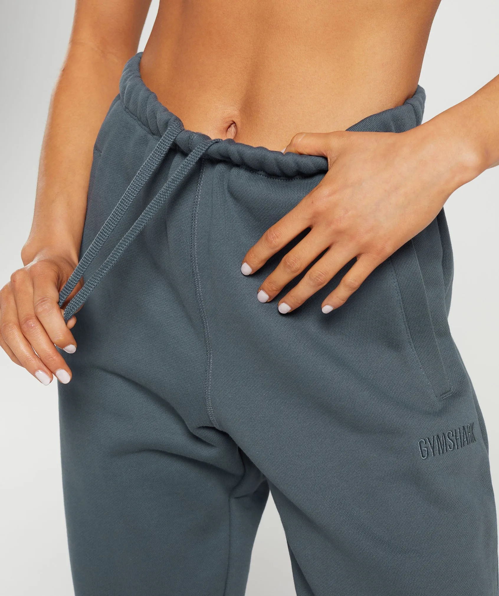 Gymshark Heavyweight Loopback Sweat Joggers - Titanium Blue