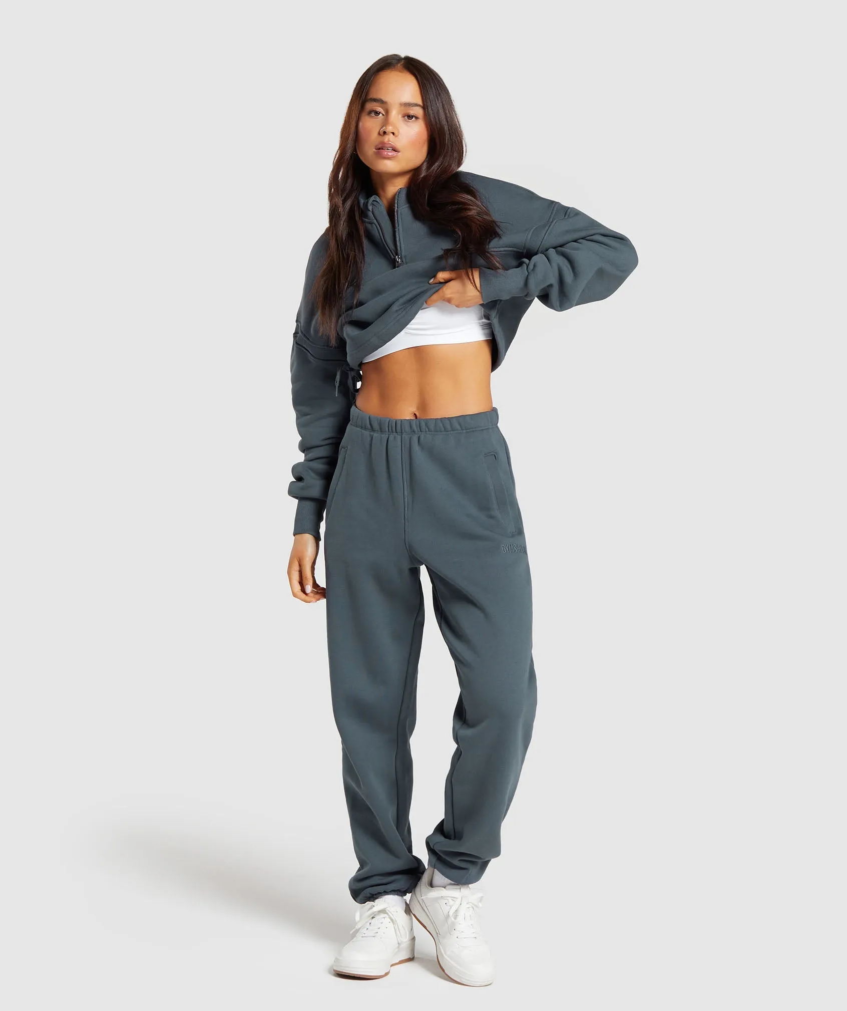 Gymshark Heavyweight Loopback Sweat Joggers - Titanium Blue