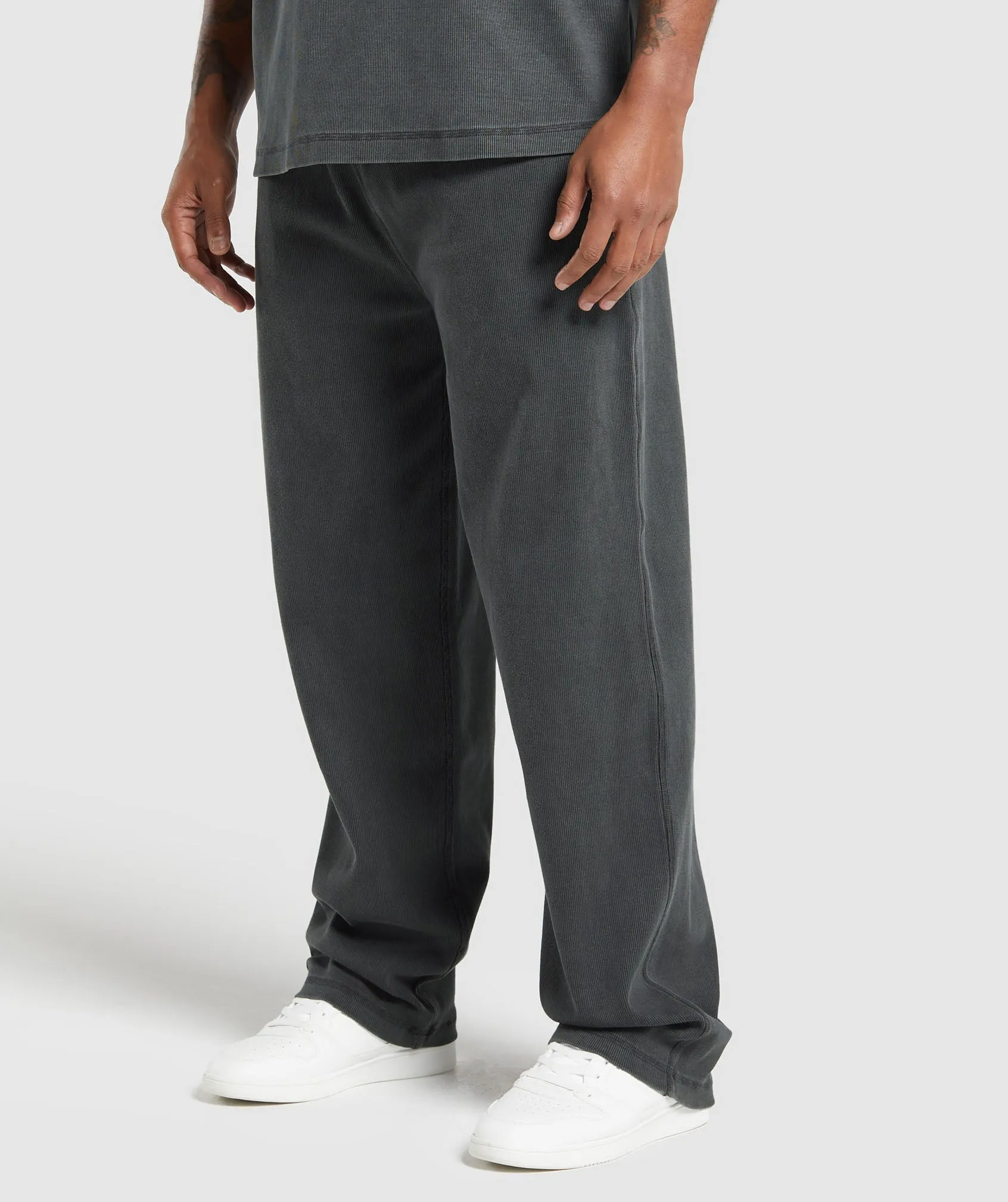 Gymshark Heavyweight Ribbed Joggers - Asphalt Grey