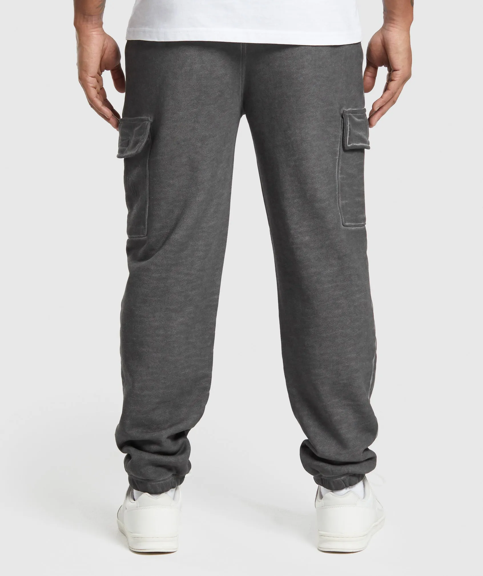 Gymshark Heavyweight Washed Cargo Joggers - Black