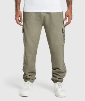 Gymshark Heavyweight Washed Cargo Joggers - Utility Green