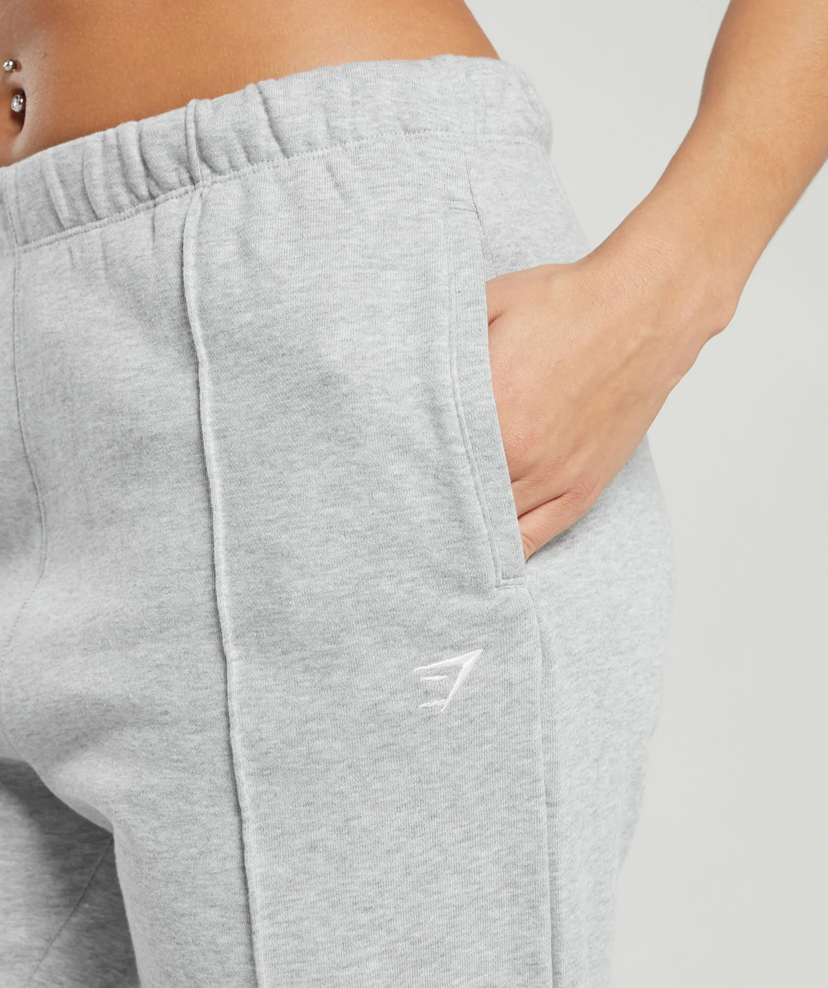 Gymshark Lifting Straight Leg Joggers - Light Grey Core Marl