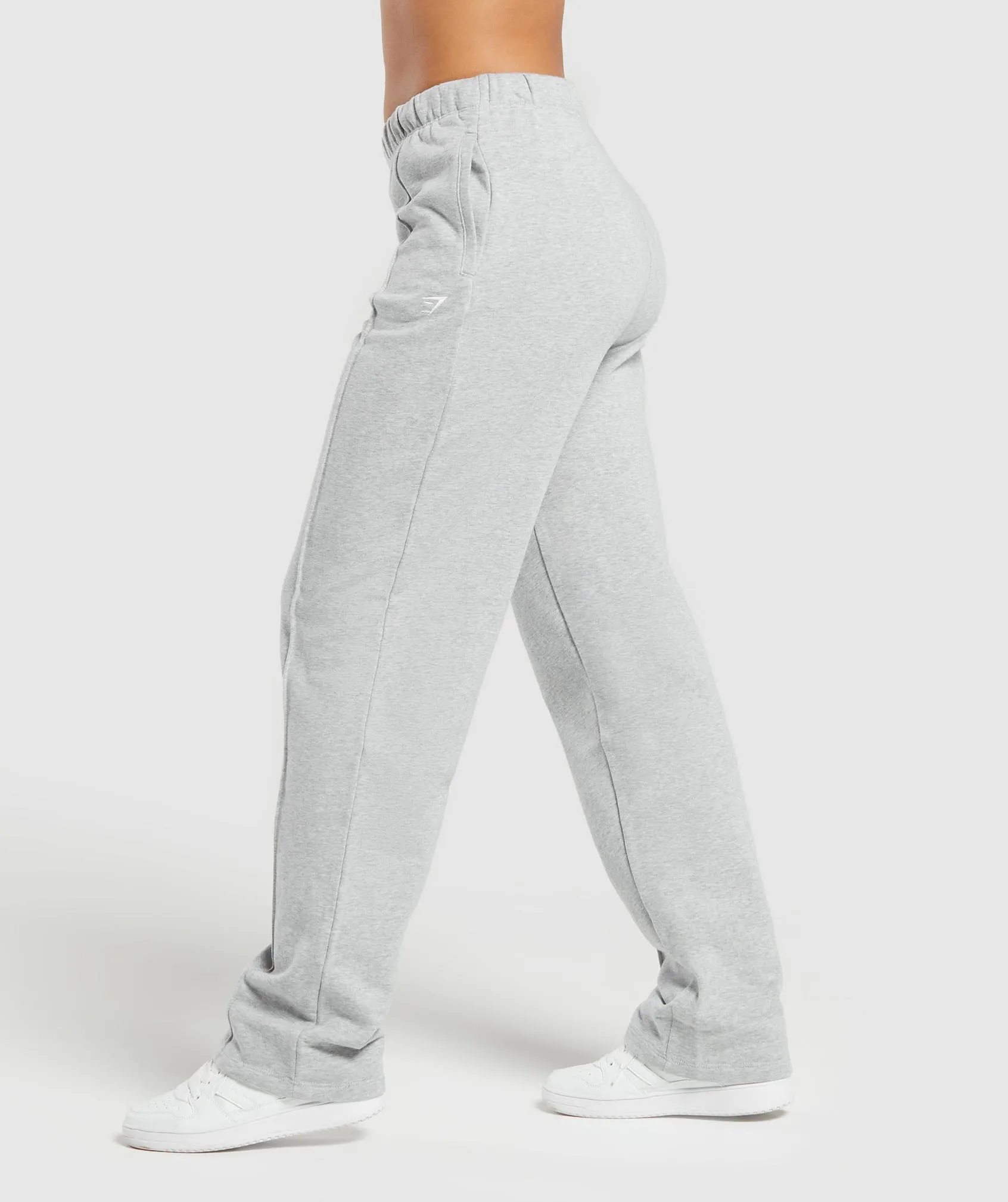 Gymshark Lifting Straight Leg Joggers - Light Grey Core Marl