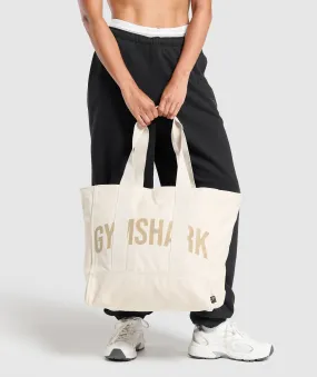 Gymshark Power Tote - Ecru White/Vanilla Beige