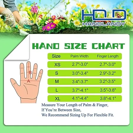 Handlandy Men Women Gardening Gloves Breath Pigskin Leather Long 5067（5/7/9 Pairs）