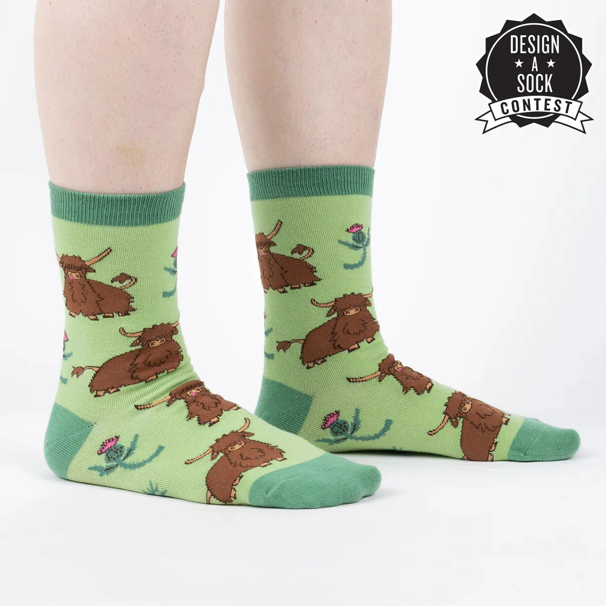 Hardy Highland Cows Women's Crew Socks