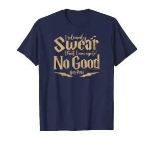 Harry Potter Blue V-Neck T-Shirt - Classic Fit, Long Sleeve, No Good Letter Print