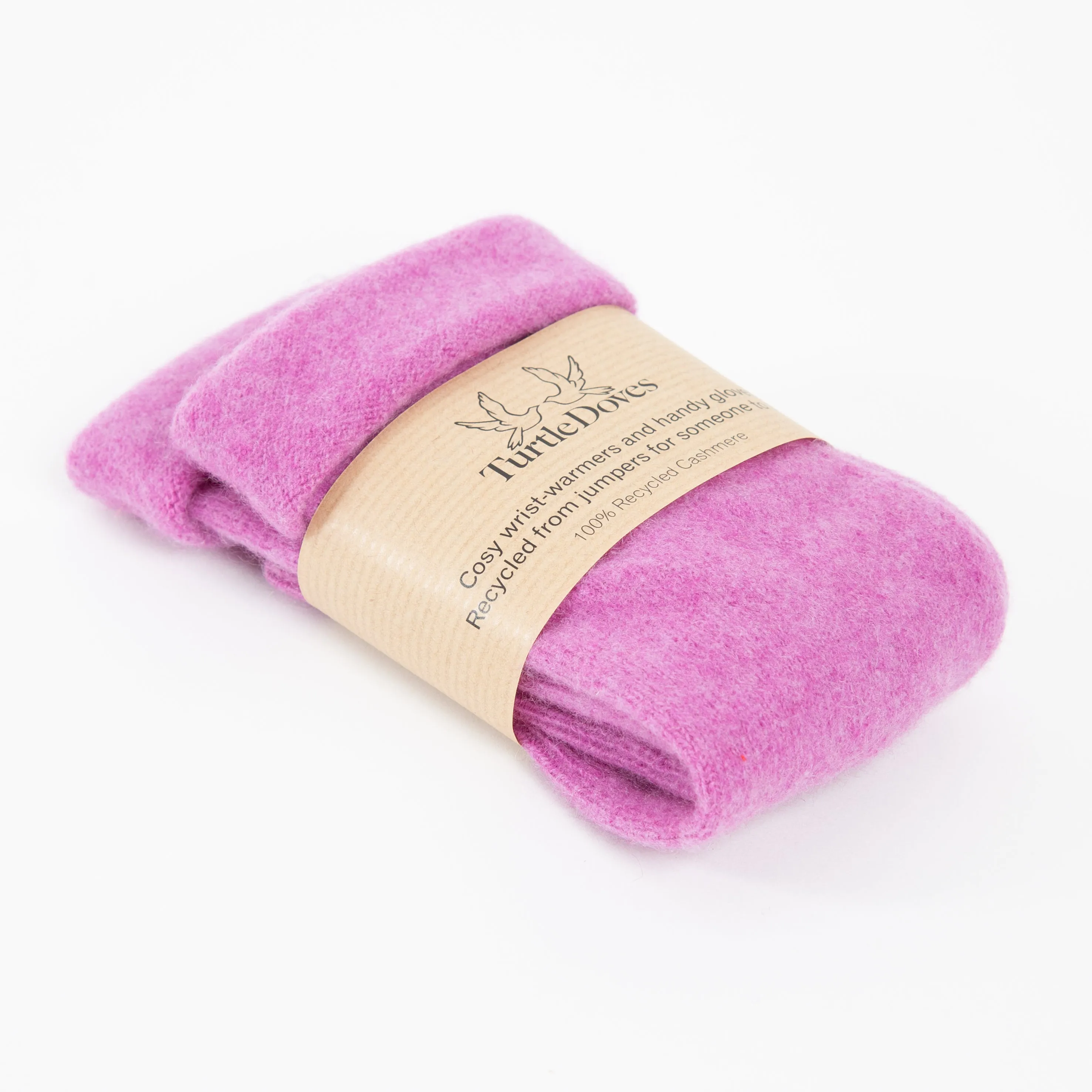 Heather Pink Cashmere Fingerless Gloves