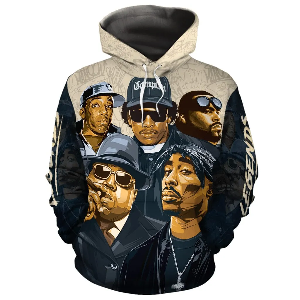 Hip Hop Legends 2 All-over Hoodie and Joggers Set