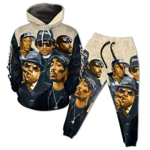 Hip Hop Legends 2 All-over Hoodie and Joggers Set