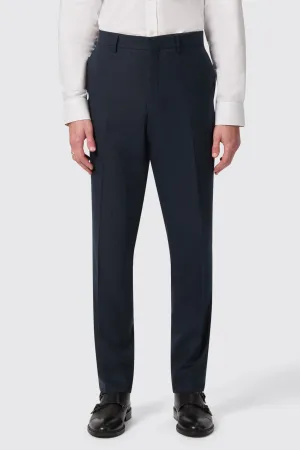 Hodge Slim Fit Navy Pinstripe Trousers