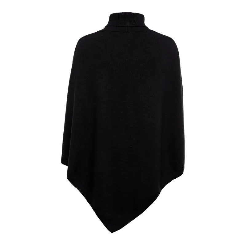 Holland Cooper Roll Neck Ladies Knit Cape - Black