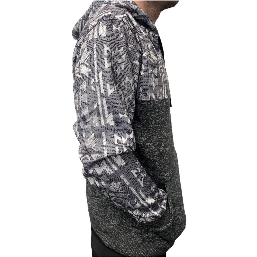 Hooey® Men's Jimmy Aztec Print Grey Pullover Hoodie HH1194AZGY