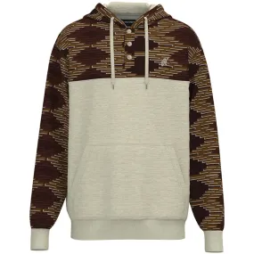 Hooey Men's Jimmy Cream Aztec Print Pullover Hoodie HH1247CRAZ