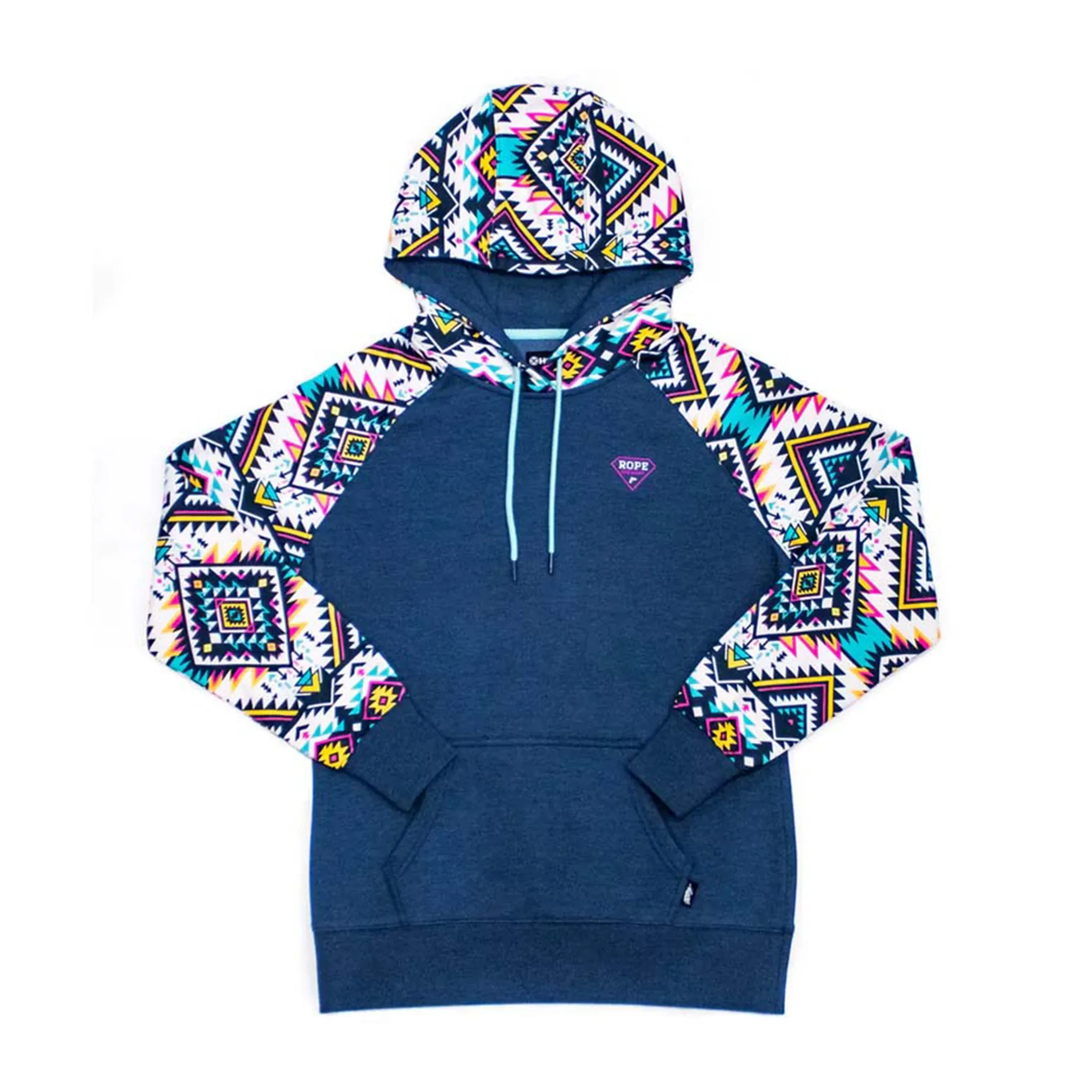 Hooey® Youth Girl's Aztec Pattern Long Sleeve Navy Hoodie HH1188NVAZ-Y