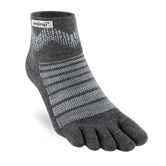 Injinji Outdoor Midweight Merino Wool Mini Crew Toe Socks