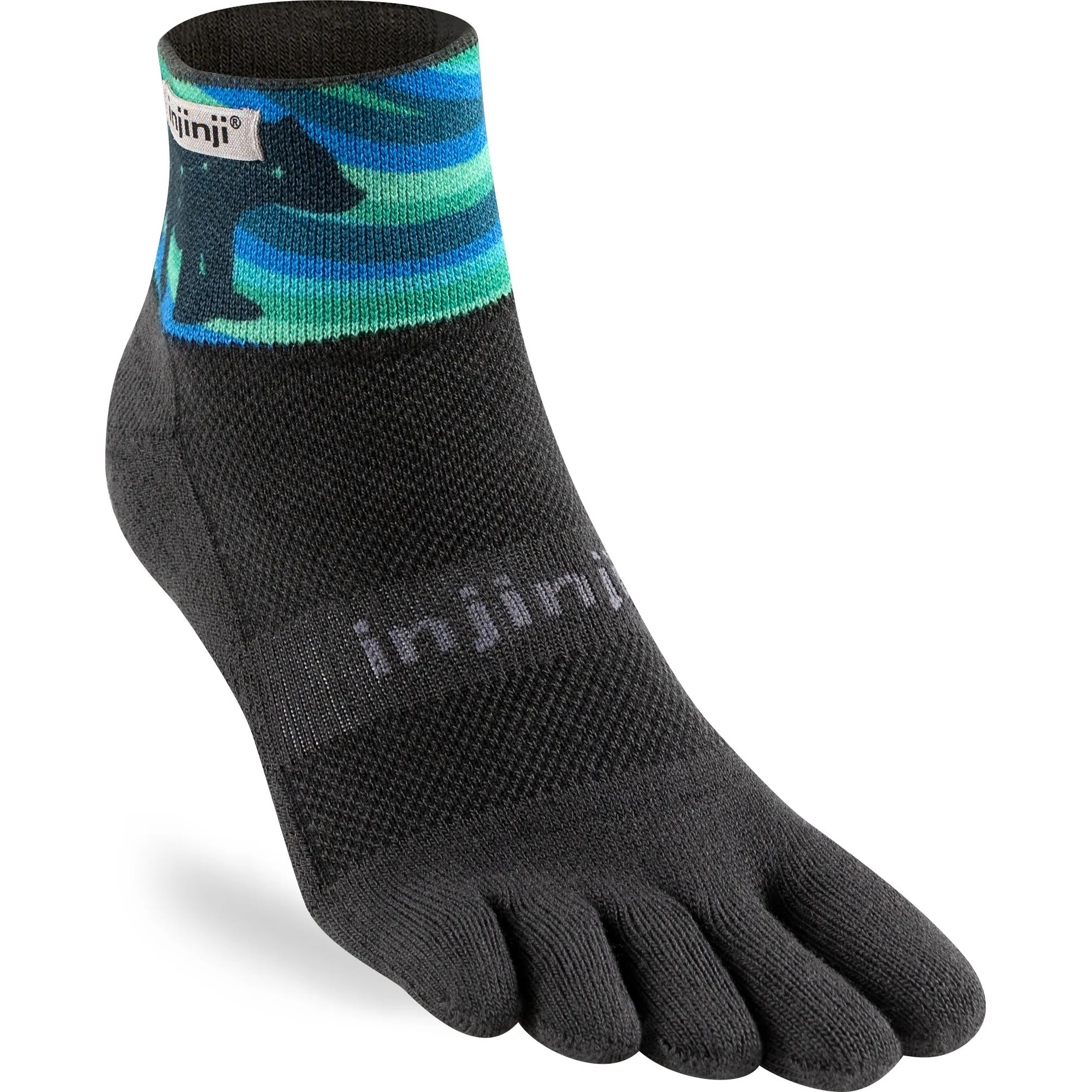 Injinji Trail Socks Midweight Coolmax Mini Crew Toe Socks