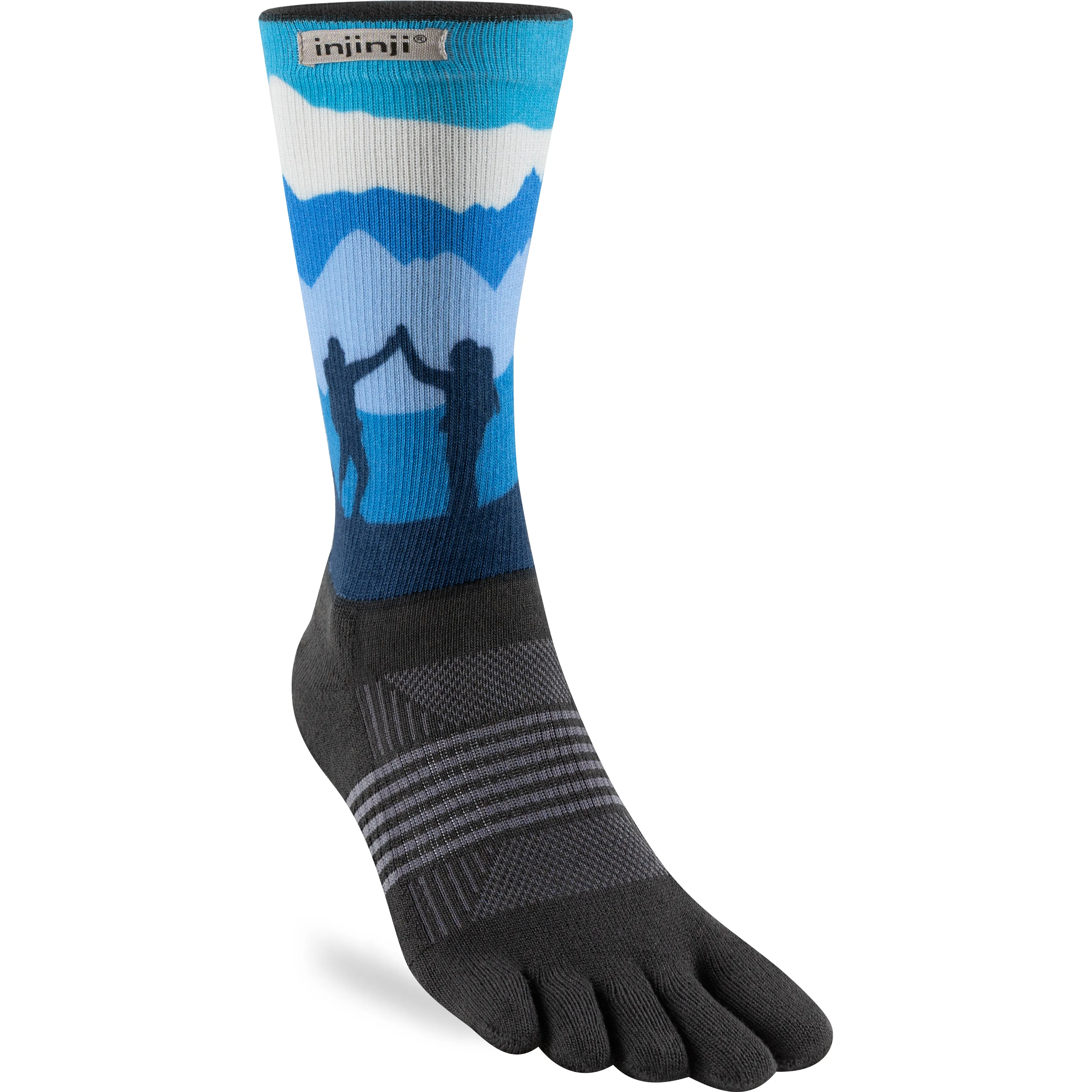 Injinji Womens Trail Midweight Coolmax Crew Toe Socks