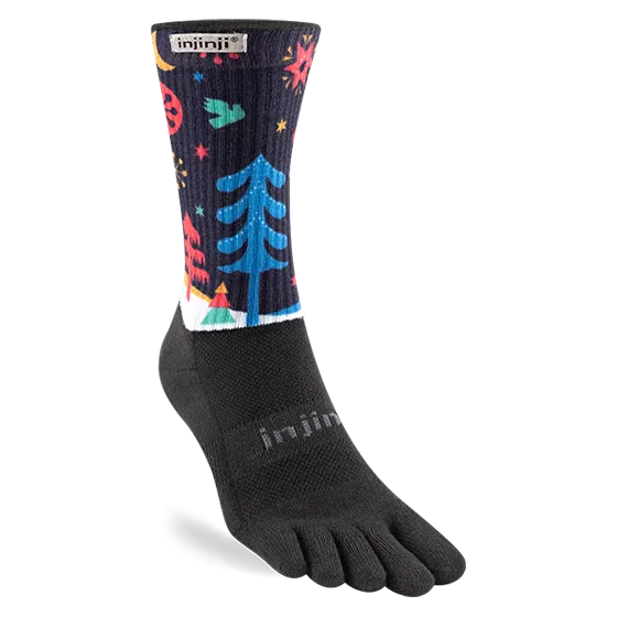 Injinji Womens Trail Midweight Coolmax Crew Toe Socks