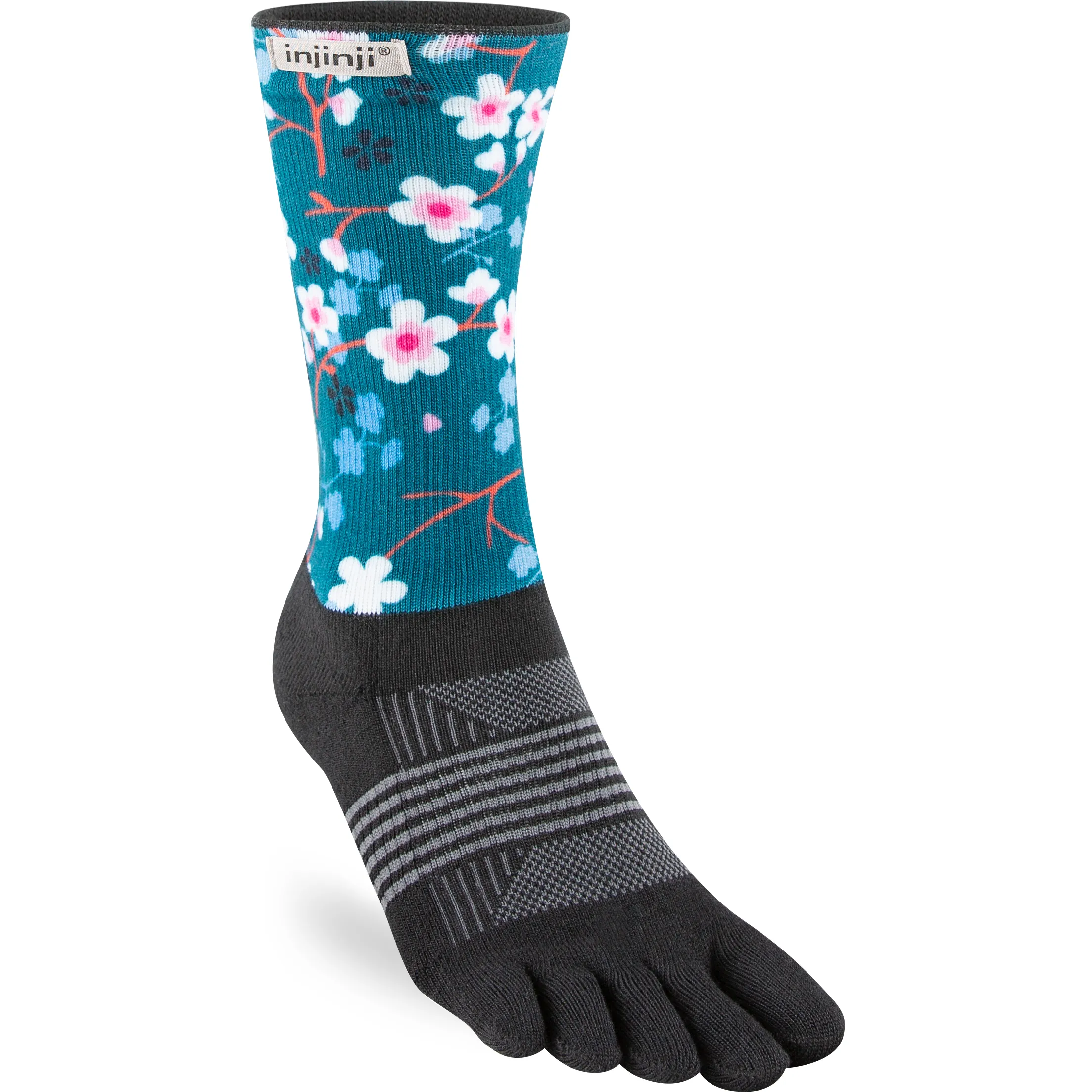 Injinji Womens Trail Midweight Coolmax Crew Toe Socks