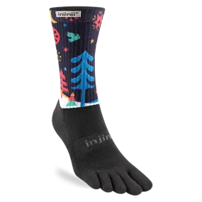 Injinji Womens Trail Midweight Coolmax Crew Toe Socks