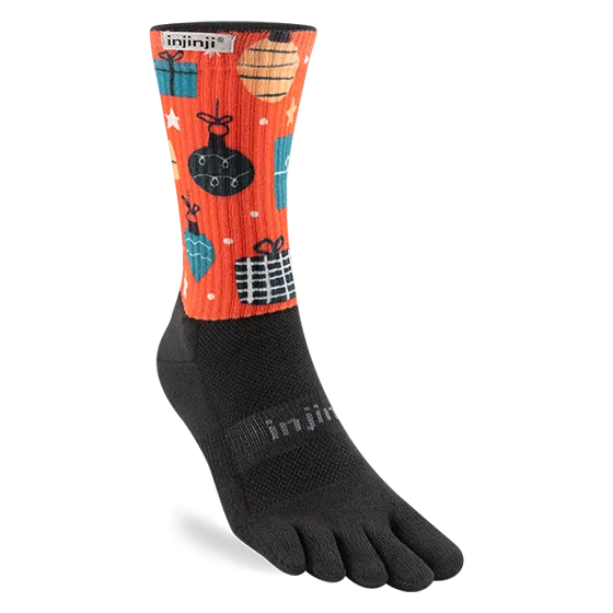 Injinji Womens Trail Midweight Coolmax Crew Toe Socks