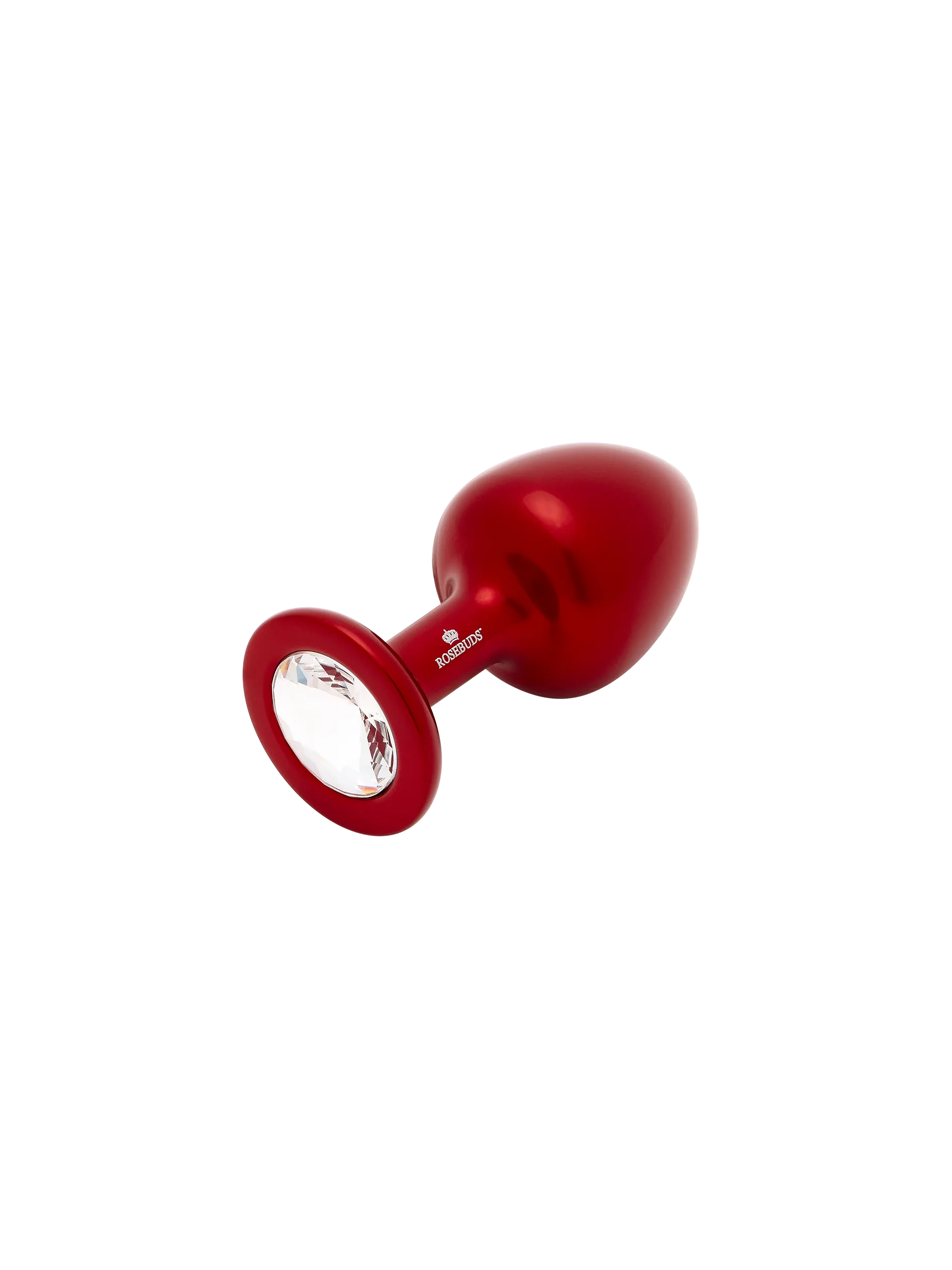 Julian Snelling Small Red Aluminium Butt Plug with Clear Stone