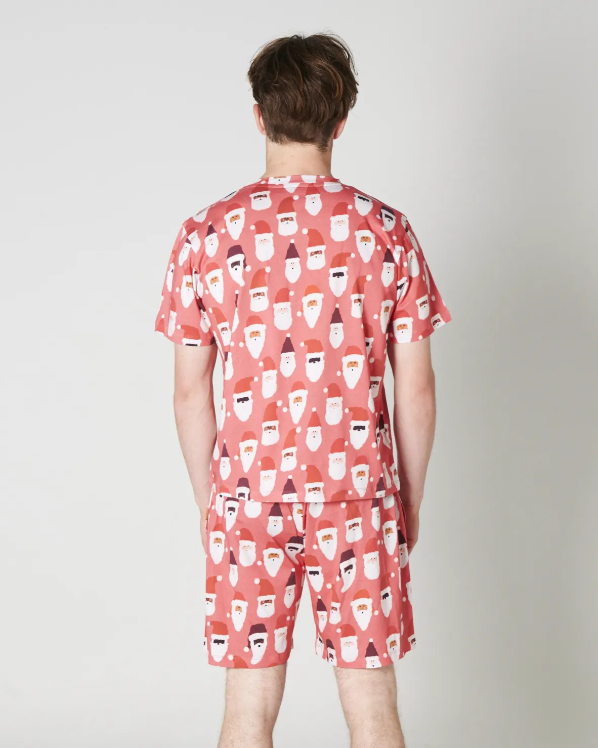 Kip & Co HoHoHo Red Men's Organic Cotton Shorts & Tee Pyjama Set