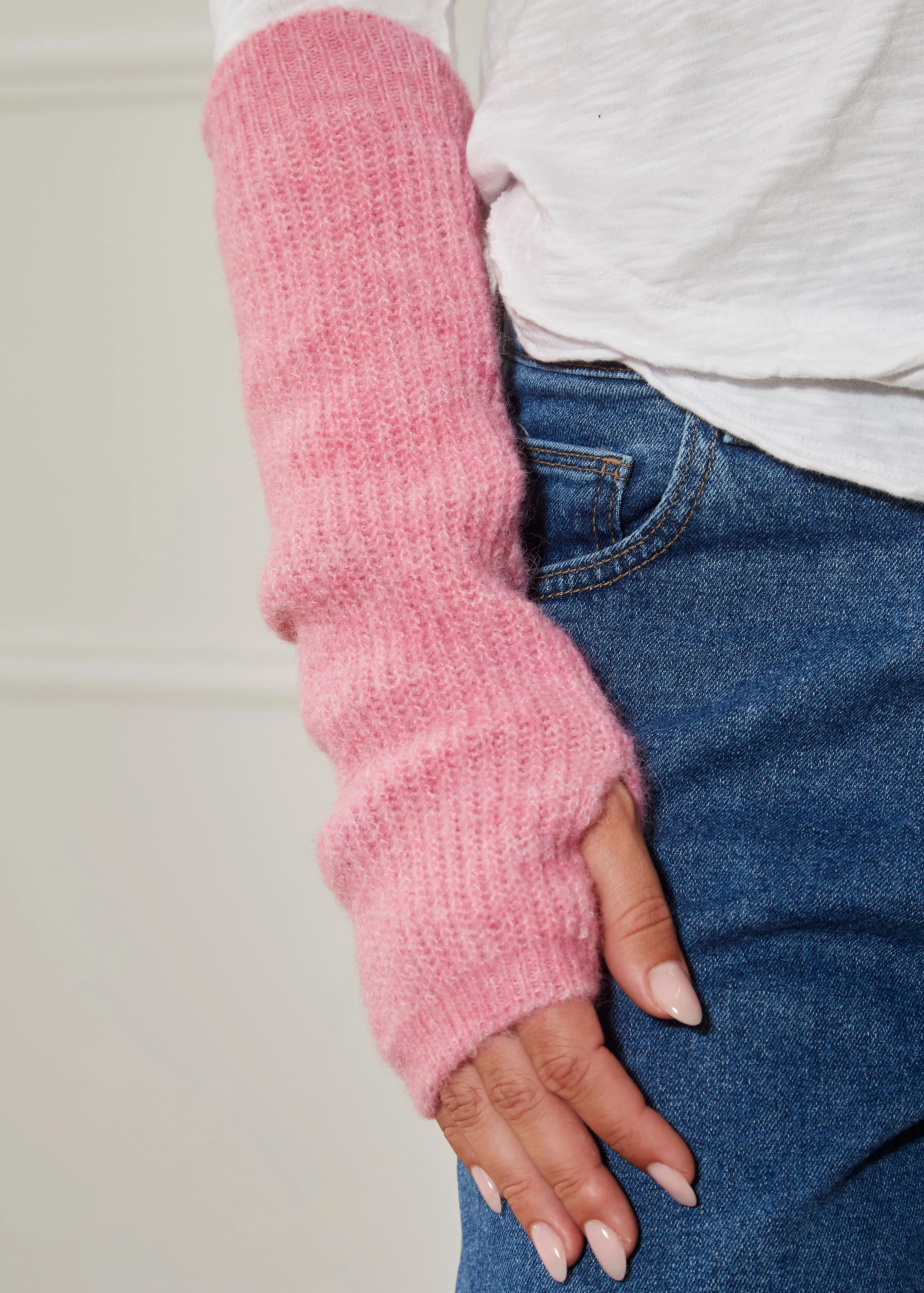 Lizano Raspberry Fingerless Gloves