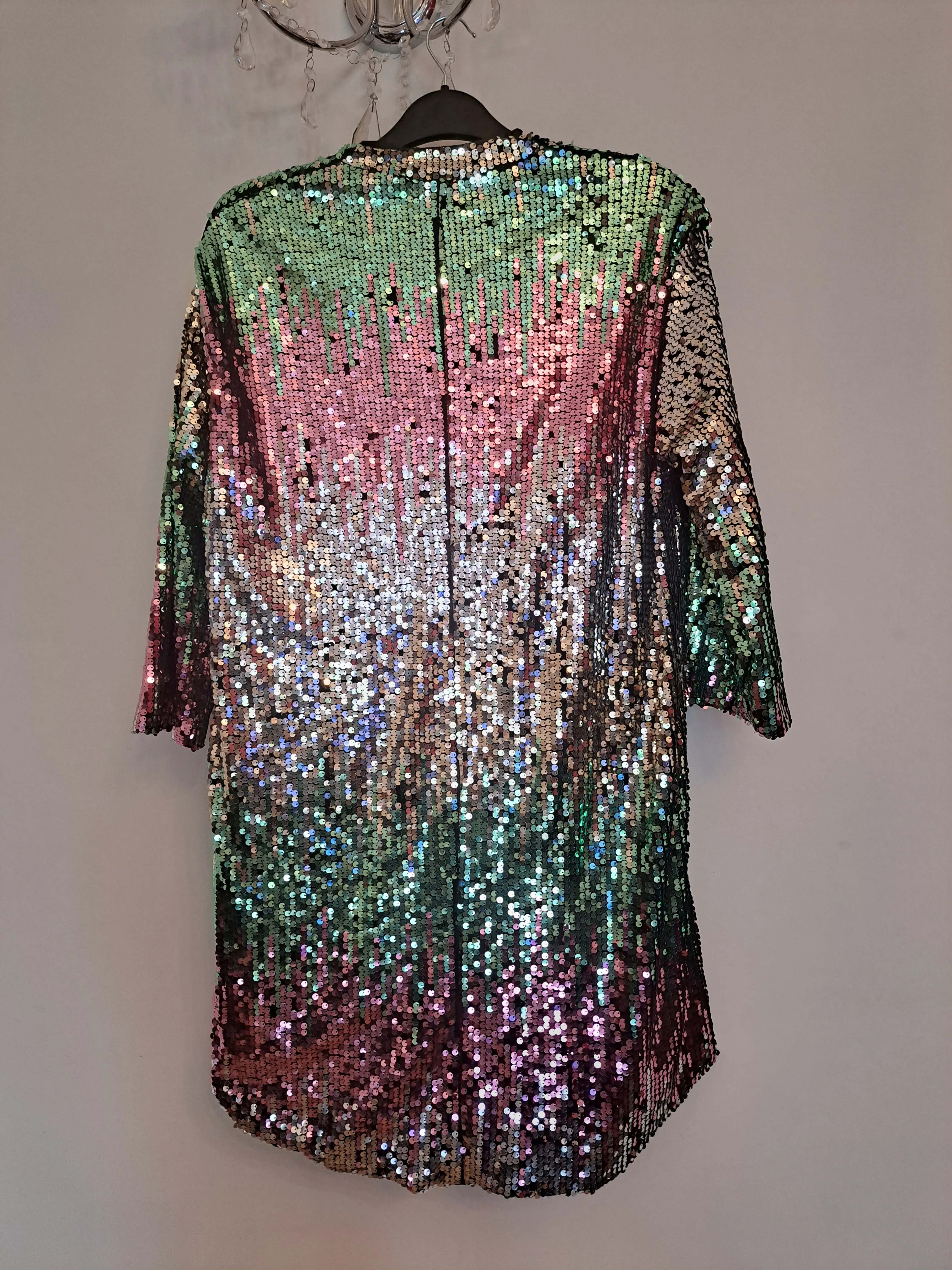 Long Multicolour Sequin Jacket