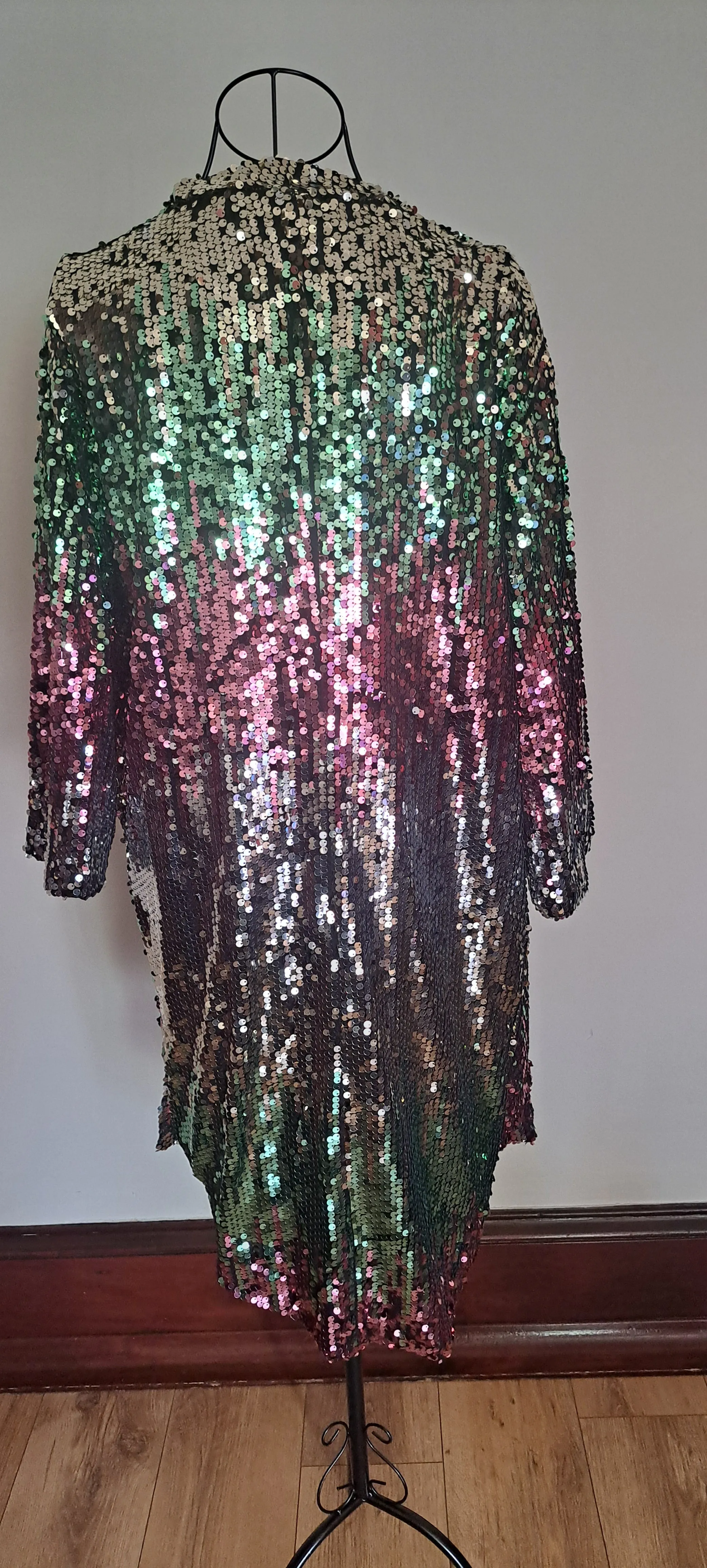 Long Multicolour Sequin Jacket