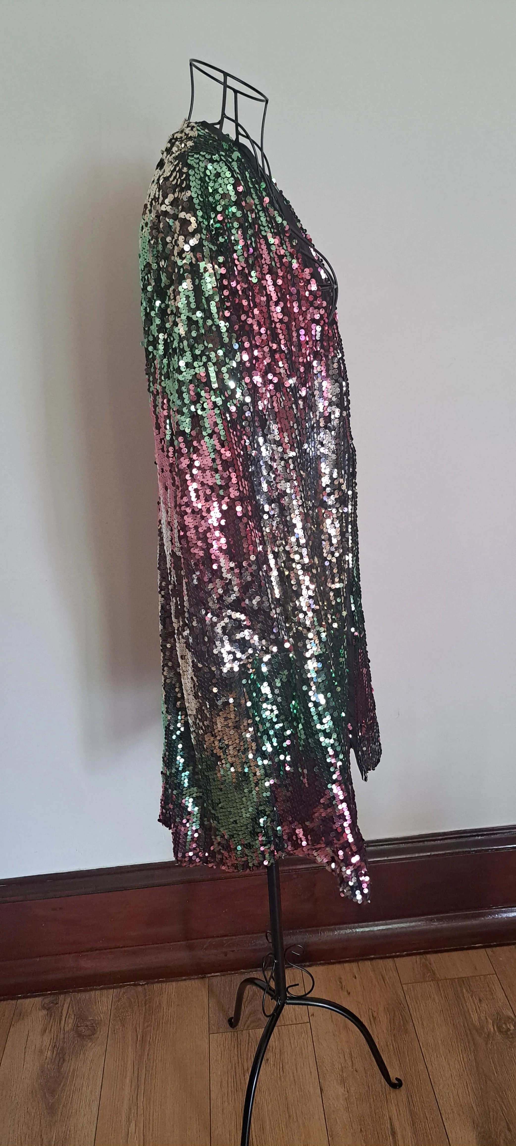 Long Multicolour Sequin Jacket