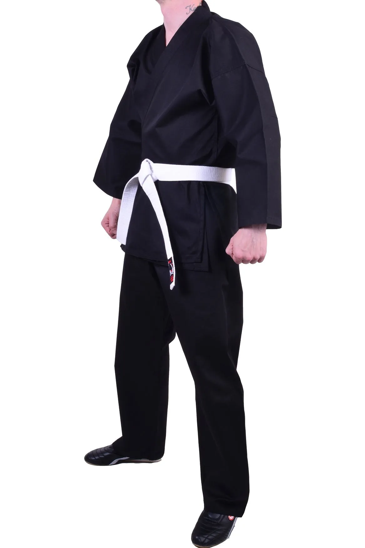 MAR-004B | Black Karate Student Uniform Gi (8.5oz Fabric)   FREE BELT