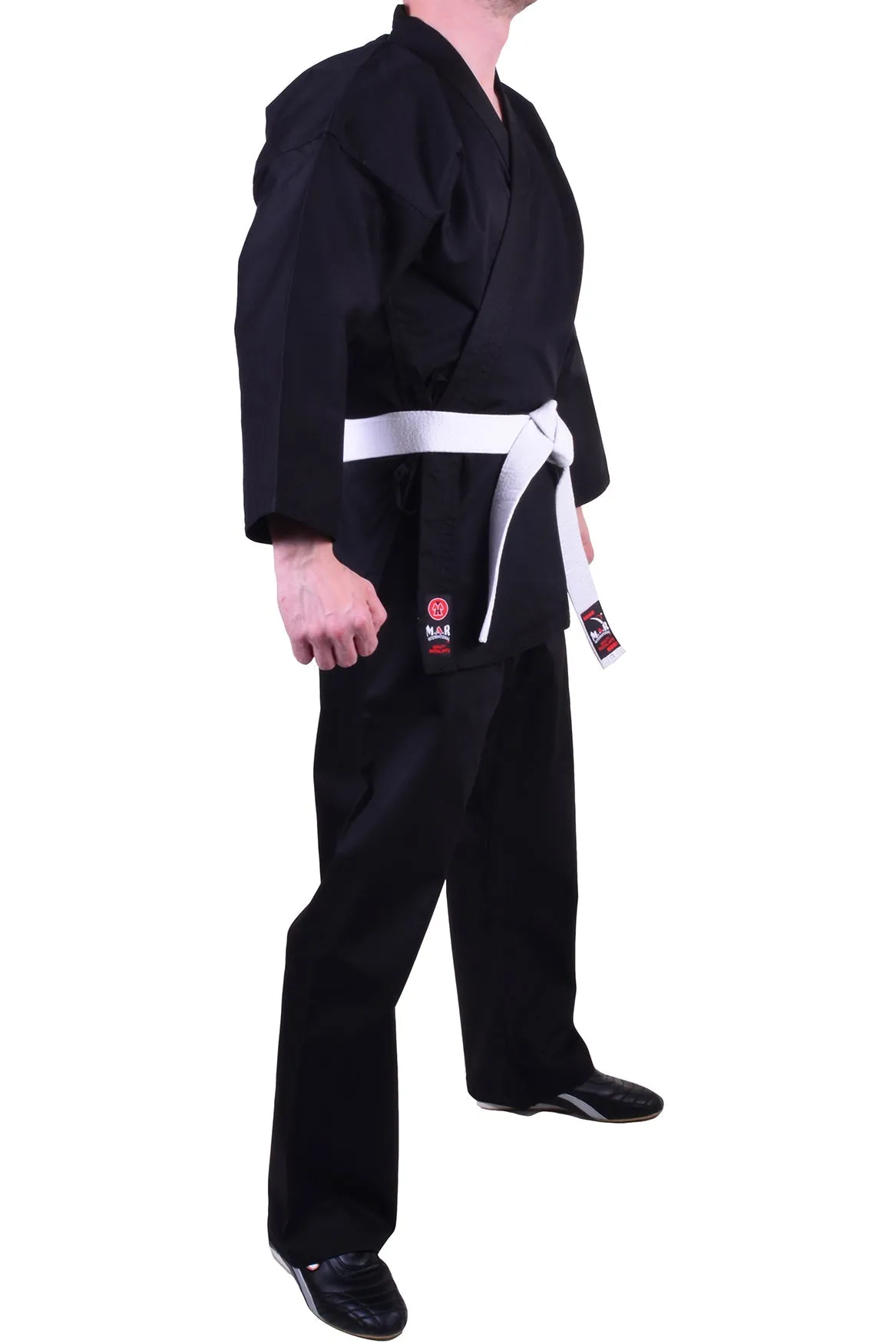 MAR-004B | Black Karate Student Uniform Gi (8.5oz Fabric)   FREE BELT