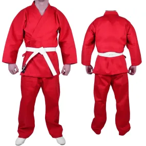 MAR-005A | Red Karate Student Uniform Gi (8oz Fabric)   FREE BELT